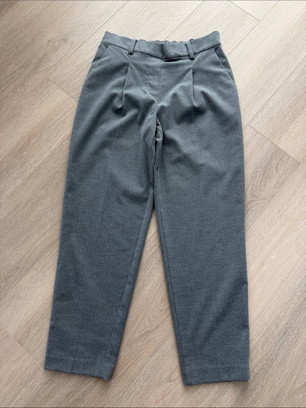 LOFT Charcoal Knit Elastic-Waist Pants